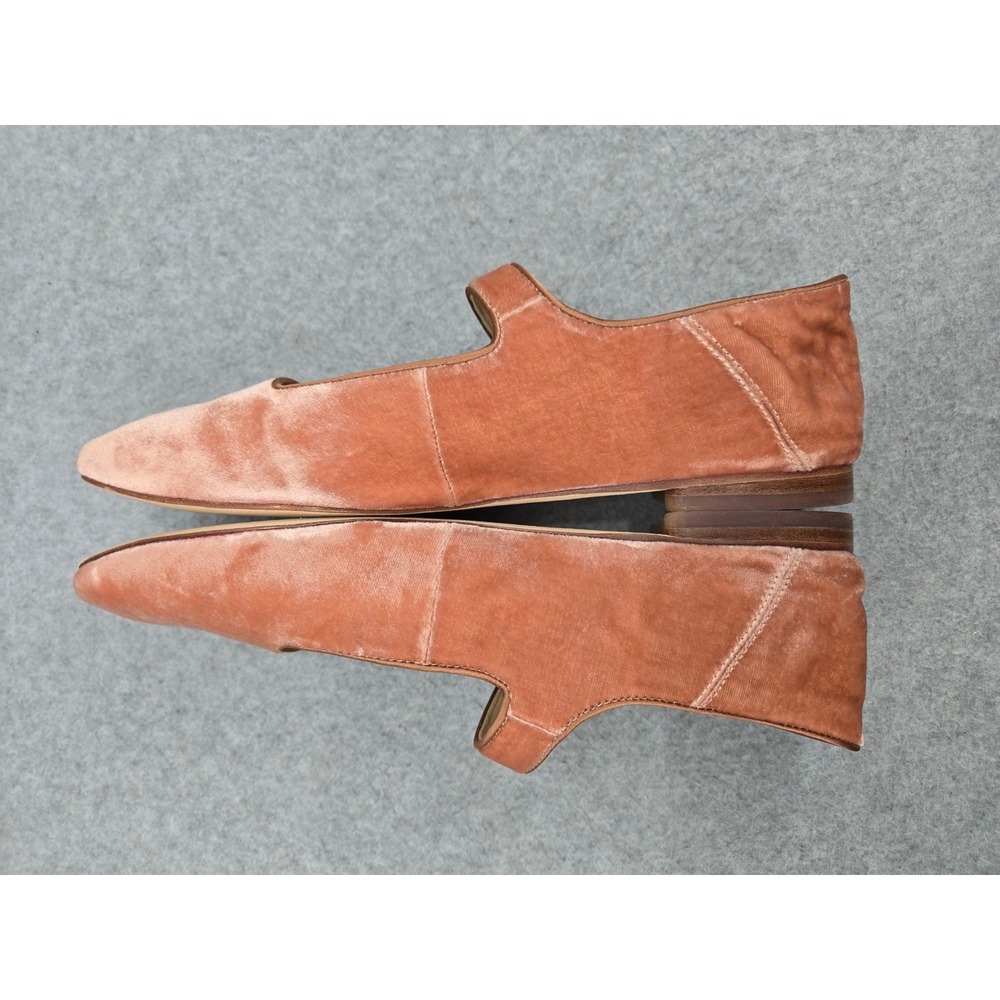 J McLaughlin Macayle Square Toe Women Pink Velvet Mary Jane Flats Shoes Size 8.5 - Picture 8 of 8